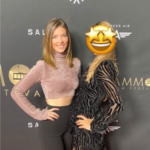 House of CB cropped turtleneck top